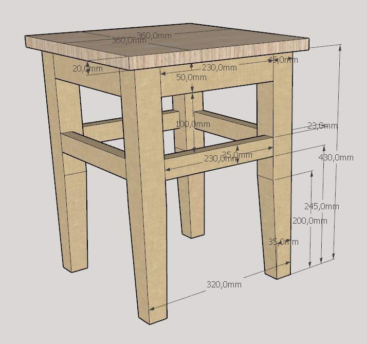 3D модель Табуреты (2 варианта)