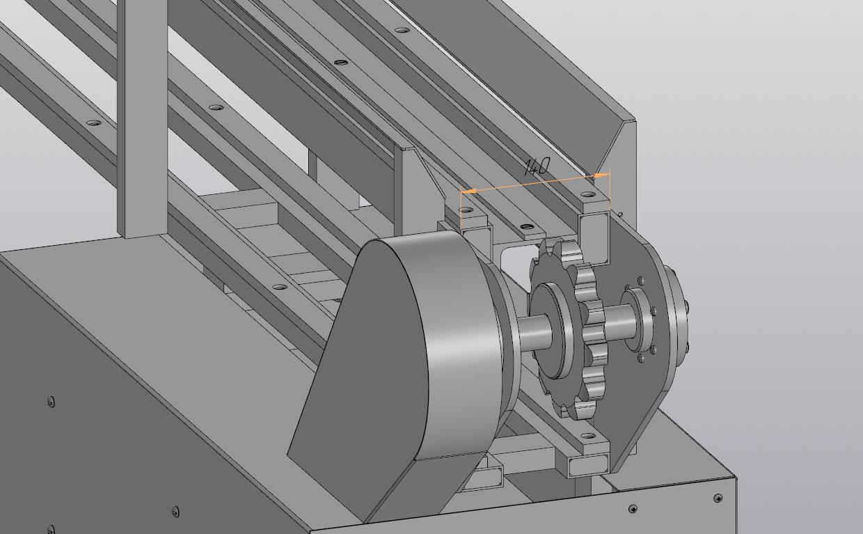 3D модель Конвейер цепной 6 метров