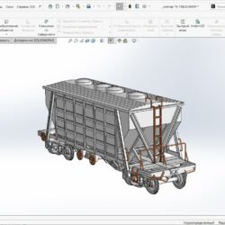 3D модель 3D Модель ж/д хоппера 19-758 в масштабе 1/87