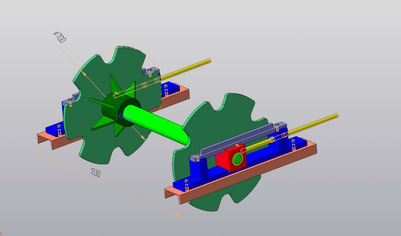 3D модель Натяжное устройство пластинчатого конвейера