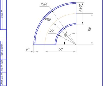 Чертеж Отводы и тройник 108мм