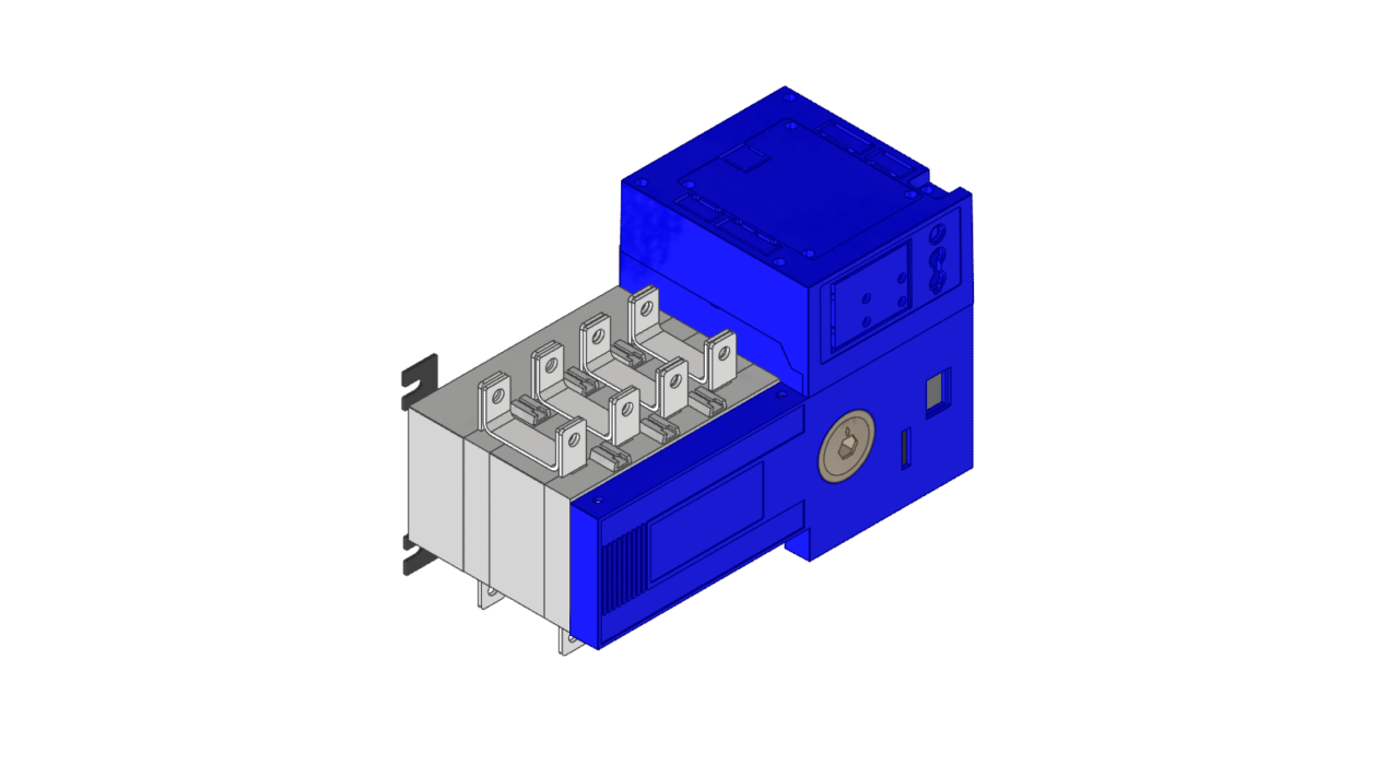 3D модель Переключатель нагрузки с мотор-приводом 63-125A