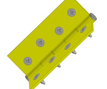 3D модель Петля дверная врезная PALLINI 100х70х2,5 мм