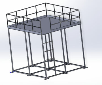 Чертеж Площадка для ремонта кран-балки 2500х2500х2200
