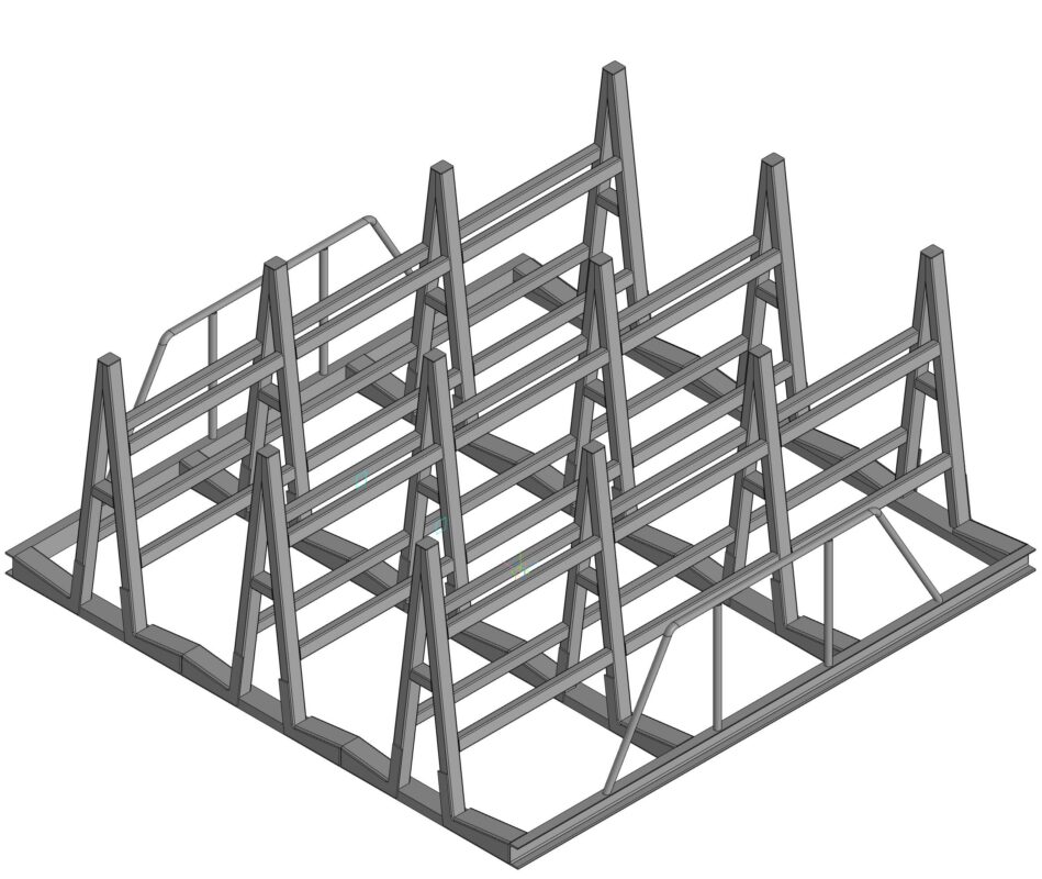 3D модель Поддон для складирования листовых деталей