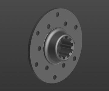 3D модель Ступица ведомого диска сцепления 150В-1601142 (ЗИЛ-164)