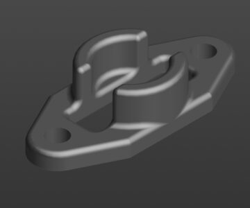 3D модель Кронштейн заводной рукоятки 120-2803070 (ЗИЛ-164) литой