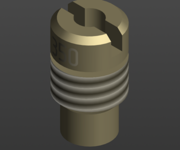 3D модель Жиклер главный 120-1107444-Б (ЗИЛ-164)