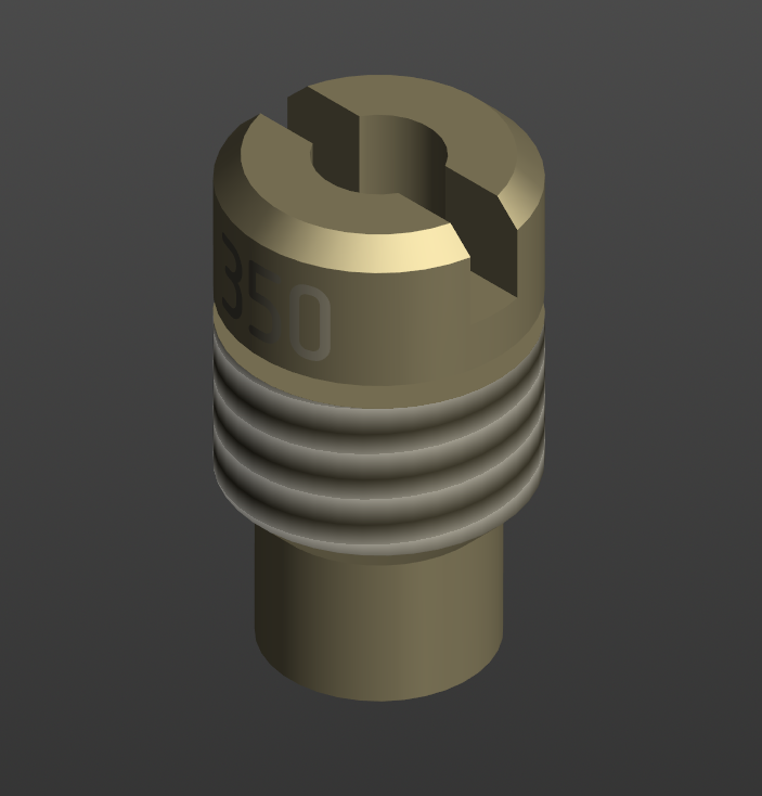 3D модель Жиклер главный 120-1107444-Б (ЗИЛ-164)