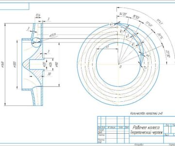 3D модель «Проектирование рабочего колеса центробежного насоса»
