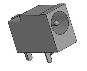 3D модель Разъём DC Jack на плату