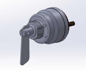 3D модель Замок зажигания ВК 317 (2-х контактный) (флажок)