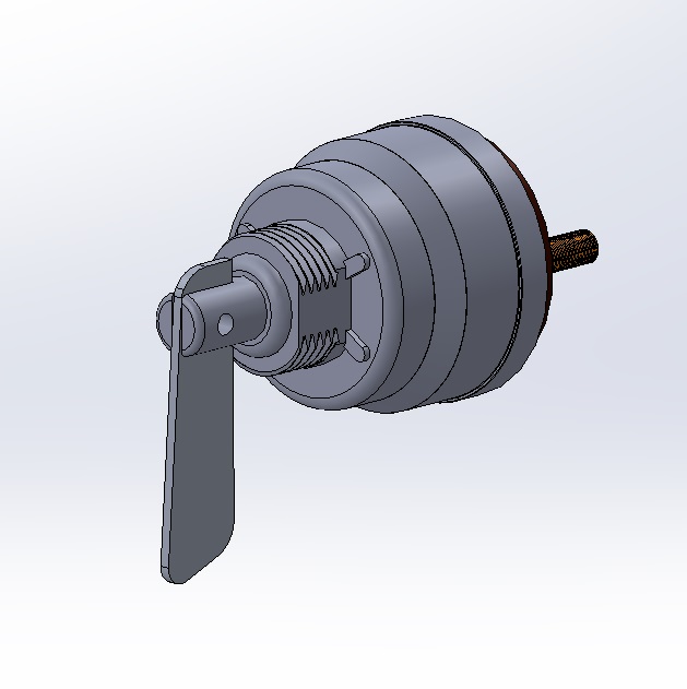 3D модель Замок зажигания ВК 317 (2-х контактный) (флажок)