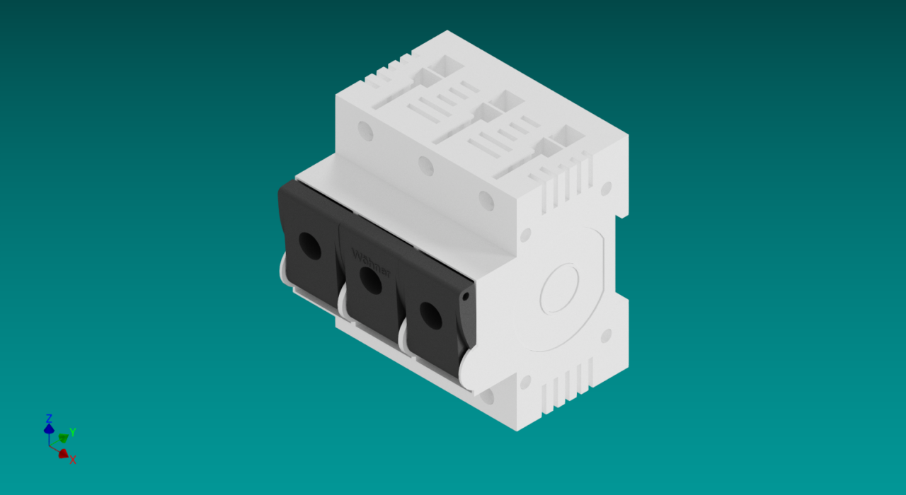 3D модель Рубильник Woehner Ambus PoverSwich с предохранителями DO_3р