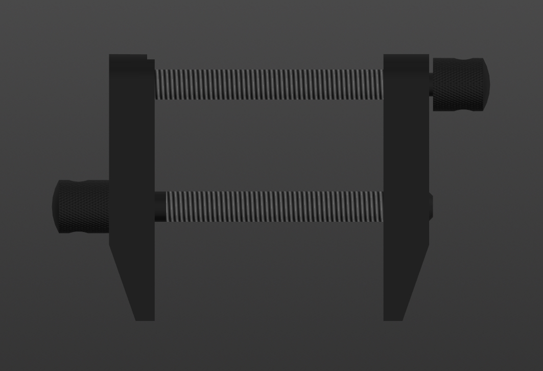 3D модель Струбцины параллельные (параметрическая 3D-сборка с исполнениями, 4 типоразмера)
