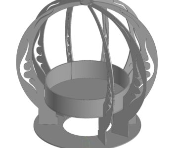 3D модель Очаг для костра сфера