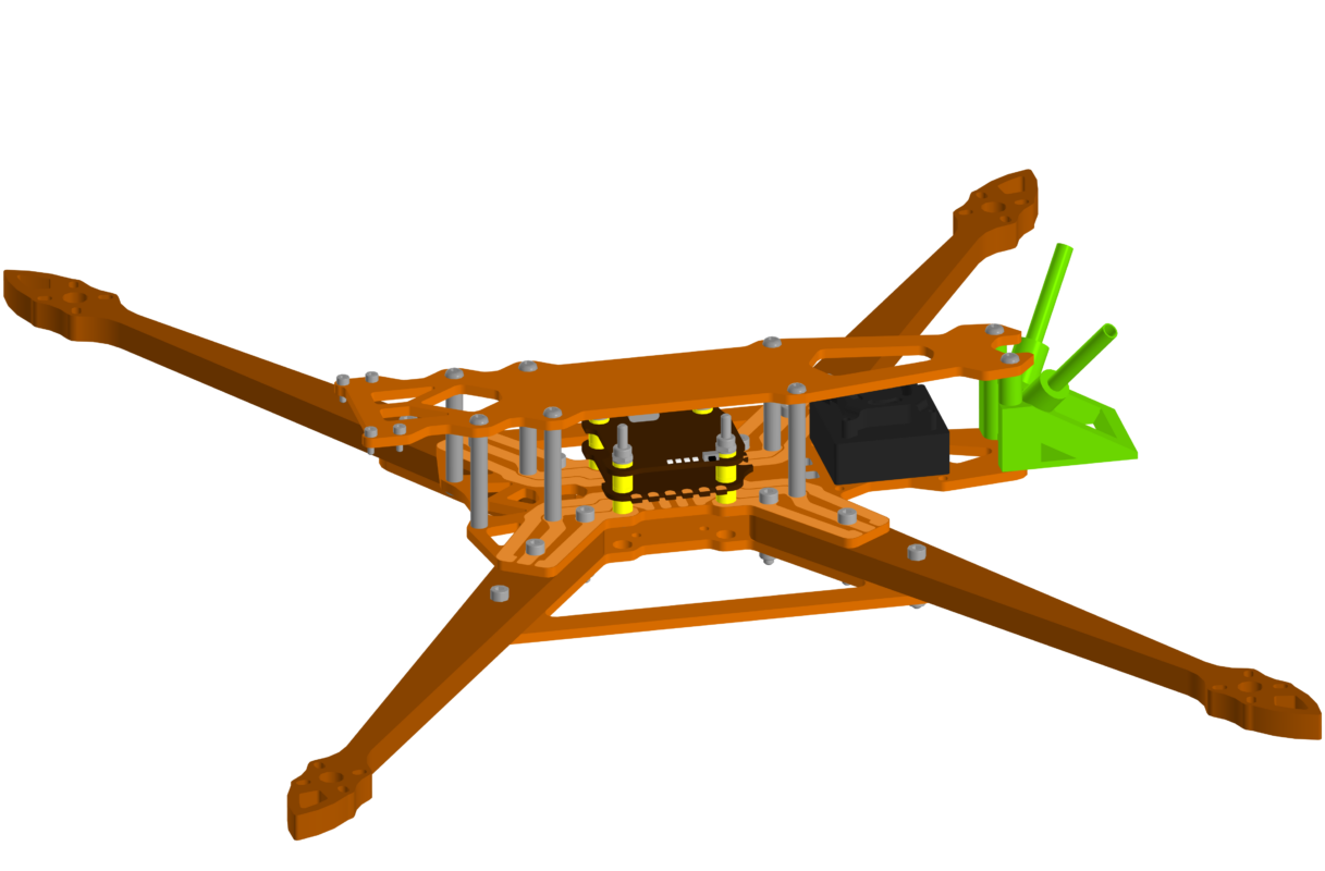 3D модель Рама FPV 10 дюймов рама MARK4