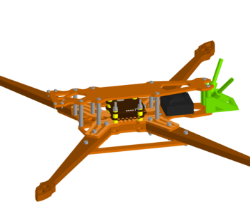 3D модель Рама FPV 10 дюймов рама MARK4