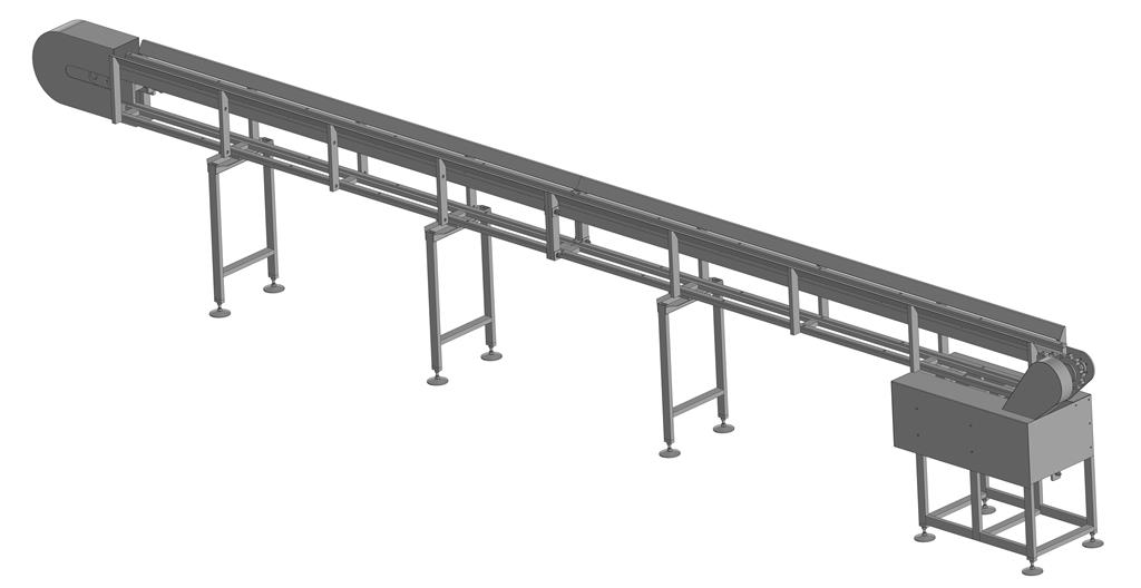 3D модель Конвейер цепной 6 метров