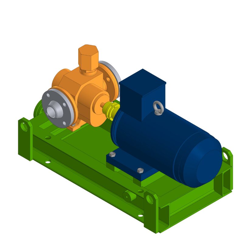 3D модель Насос шестеренчатый ZK-35-40