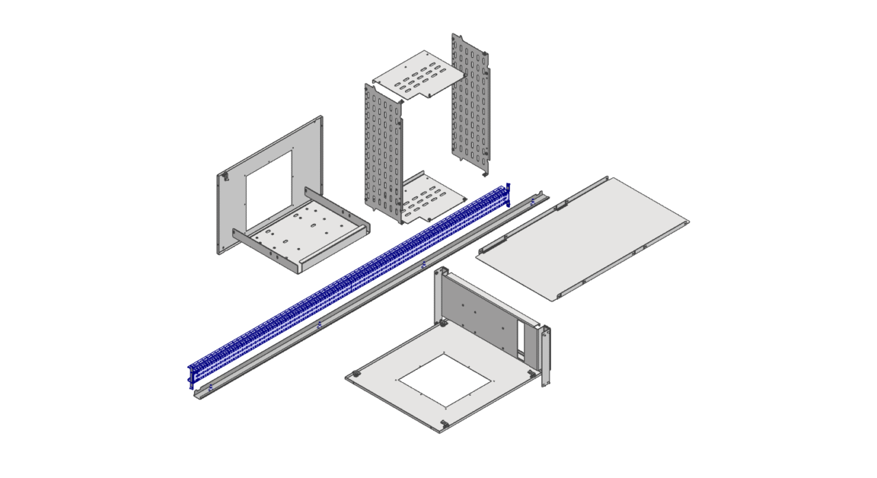 3D модель Конструктивные элементы шкафа ABB System pro E Power Часть 4