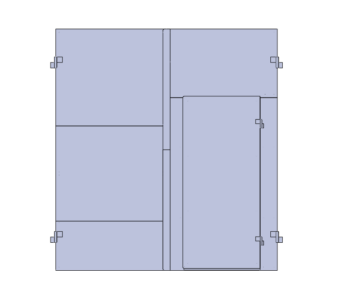Чертеж Ворота металлические с дверями 2615х2850