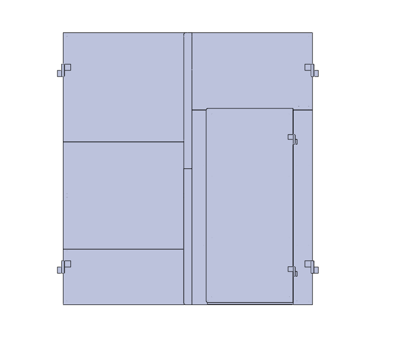 Чертеж Ворота металлические с дверями 2615х2850