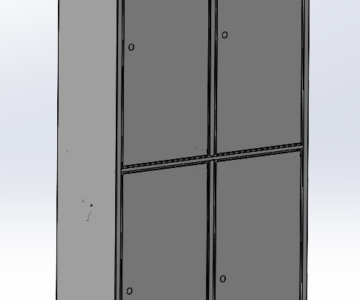 3D модель Локер (шкафчик для вещей или одежды) 700х375х1700