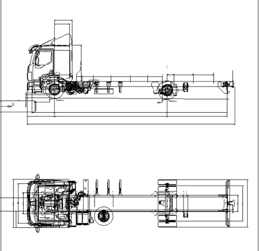 3D модель Шасси VOLVO кб.5800мм. задний свес 3090мм. (FO Number / OM Number: 2647-41-73945 / 14173945)