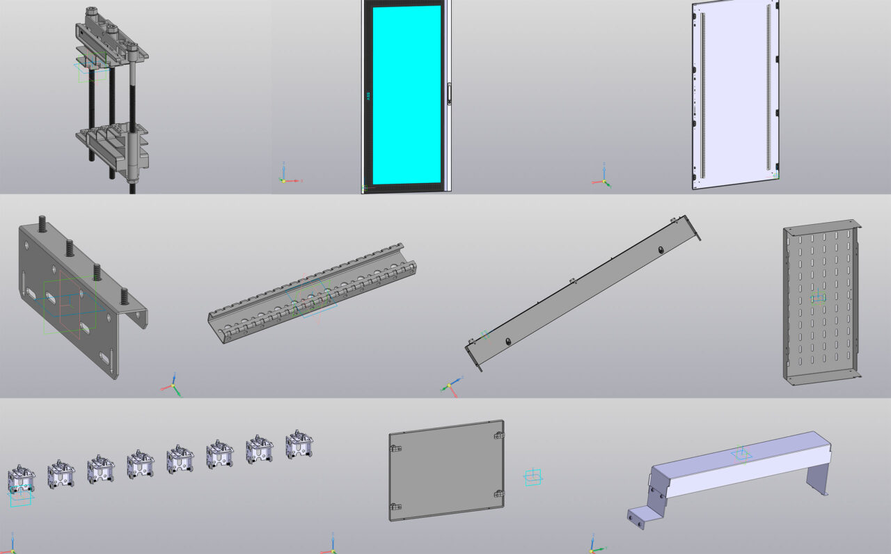 3D модель Конструктивные элементы шкафа ABB System pro E Power Часть 1