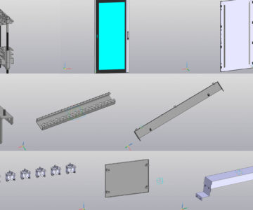 3D модель Конструктивные элементы шкафа ABB System pro E Power Часть 1