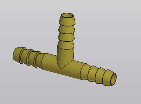 3D модель Штуцера (Прямой, Г образный, Тройник)