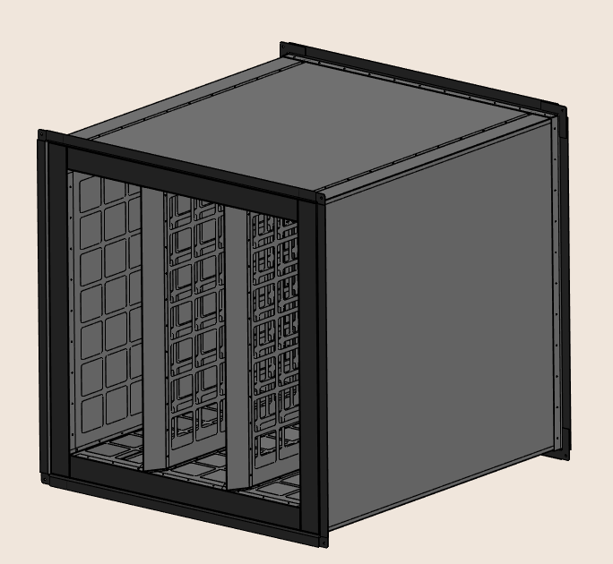 Чертеж Шумоглушитель вентилятора на морском контейнере