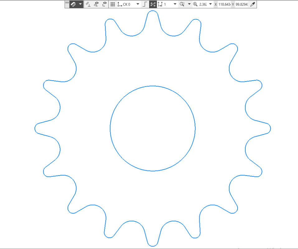 Чертеж Звёздочка Z16