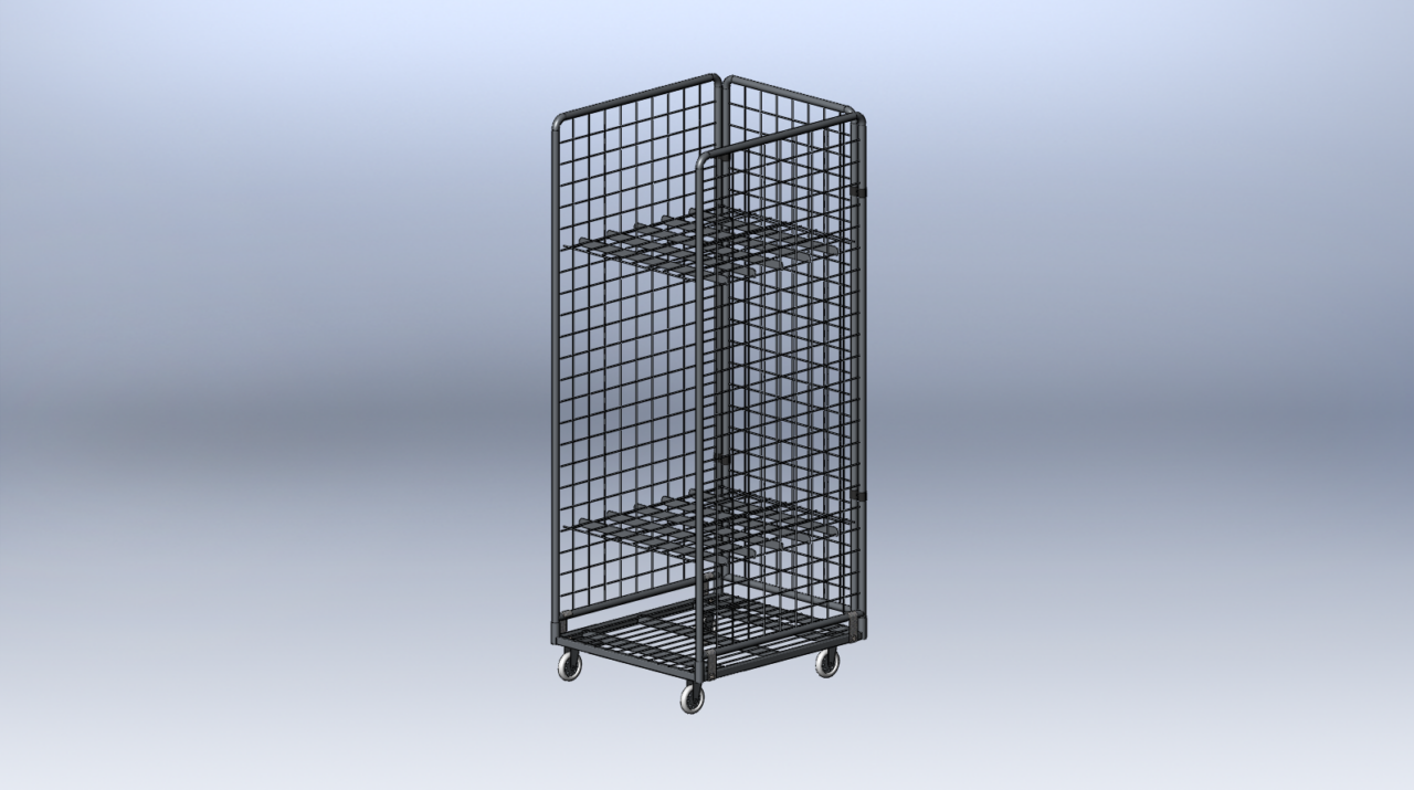 3D модель Модульный  контейнер  790 x 700 x 1835 мм