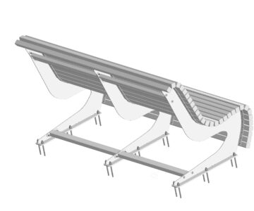 3D модель Скамья набережная 1,8х0,8х0,9 м