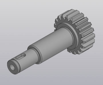 3D модель Вал шестерня для станка 2с163бс