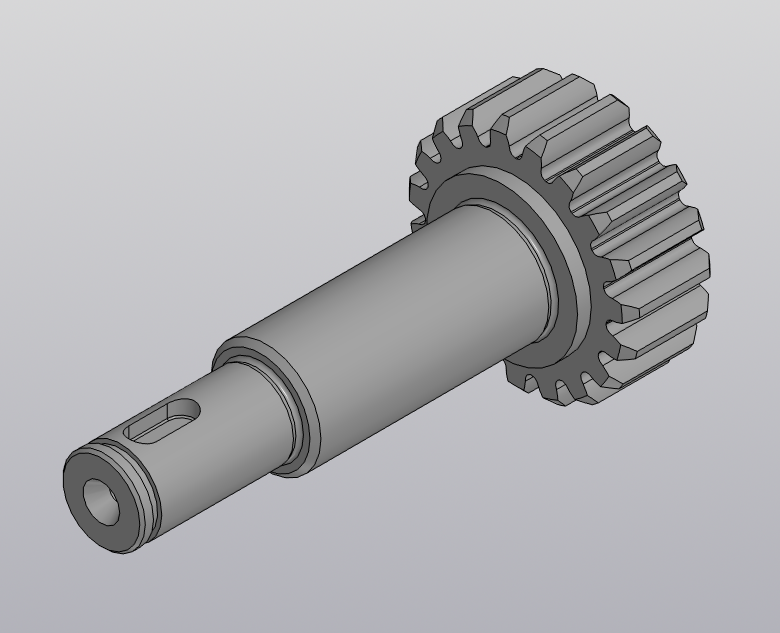 3D модель Вал шестерня для станка 2с163бс