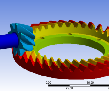 Чертеж Пример расчета конической пары в LS-DYNA