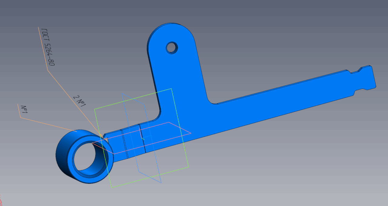 3D модель Рычаг переключения скоростей мотоблока МТЗ