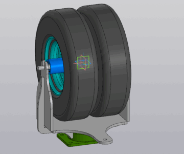 3D модель Колесо поворотное спарка от погрузчика