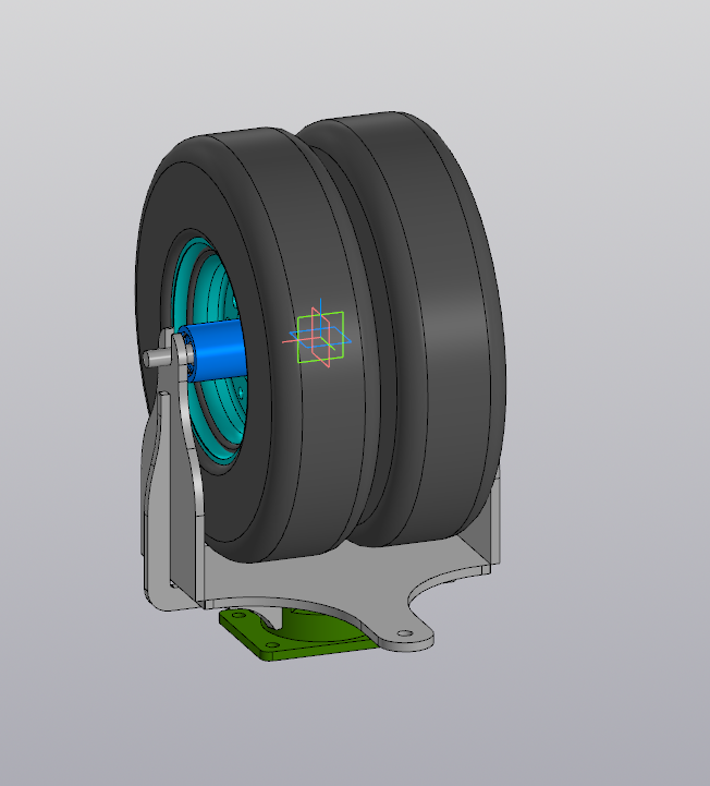 3D модель Колесо поворотное спарка от погрузчика