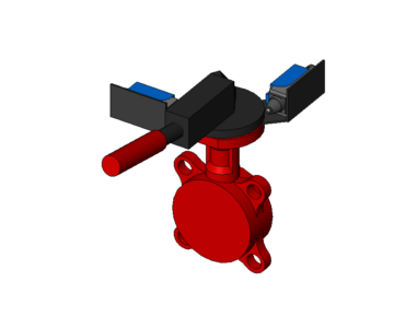 3D модель Дисковый поворотный затвор ЗПВС-FL-3