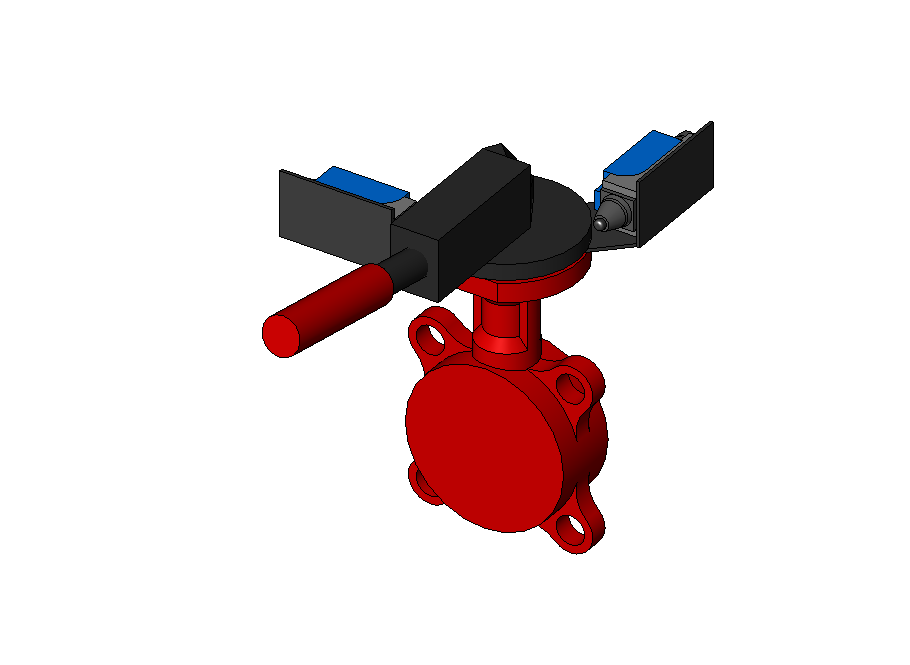 3D модель Дисковый поворотный затвор ЗПВС-FL-3