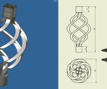 3D модель Элемент ковки "корзинка"