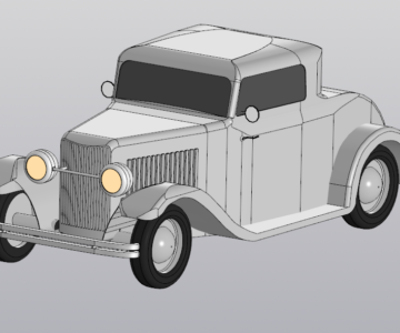 3D модель 3Д модель Ford model B De Luxe Coupe V8 1932