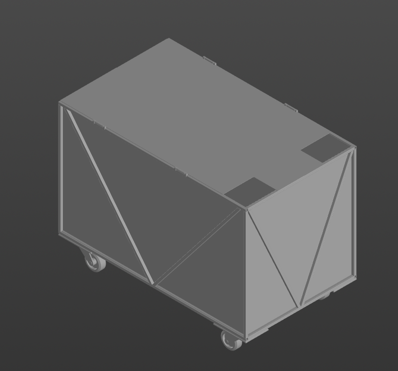 3D модель Тележка закатная 1150х686х860мм.