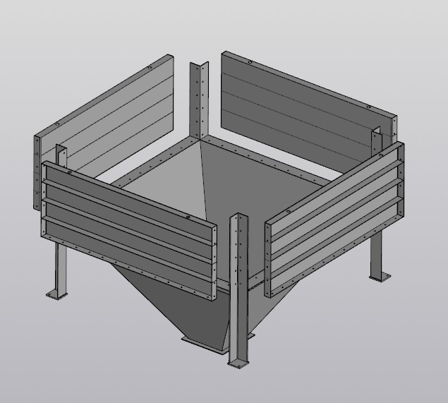 3D модель Бункер накопительный 10куб.м