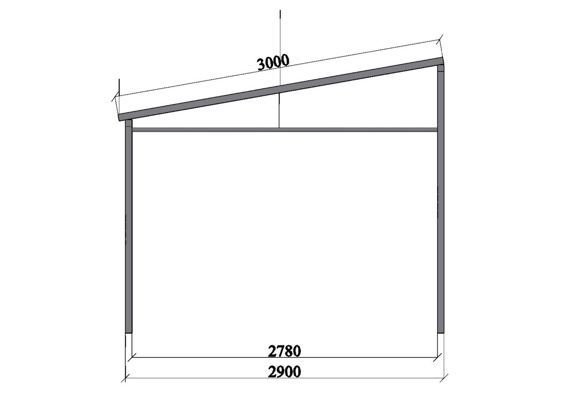 3D модель Навес металический 4500х2900
