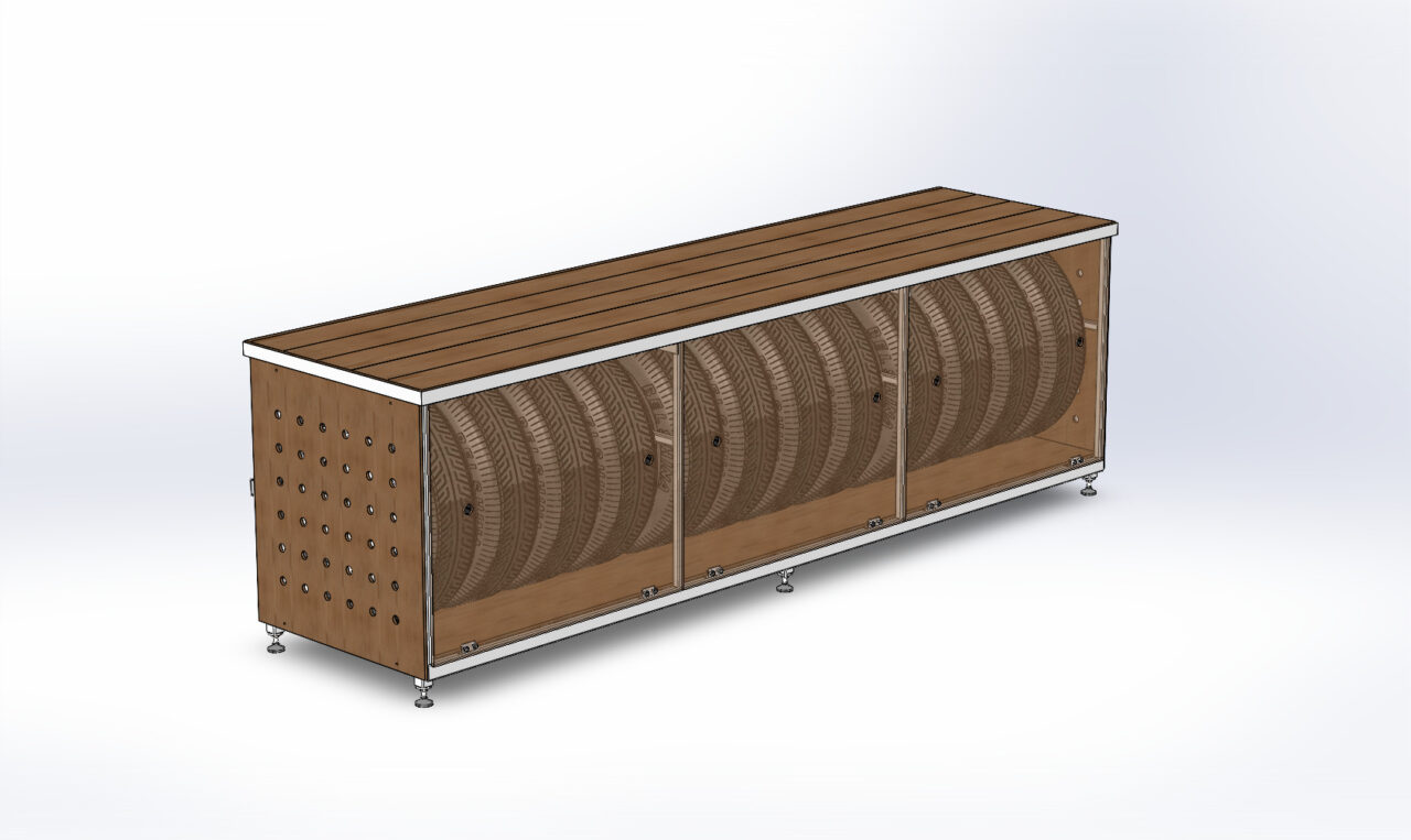 3D модель Стеллаж для хранения колес (верстак)